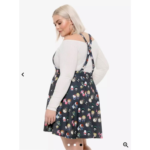 Hello Kitty Suspender Skirt Womens 2X Kawaii Anime Skater Nerdcore Hot Topic - Picture 2 of 12